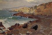 Franz Bischoff Untitled Coastal Seascape oil painting artist